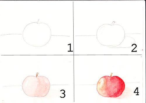 Как нарисовать яблоко карандашом (44 фото) - поэтапные мастер-классы для начинающих