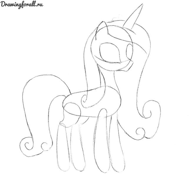 Как нарисовать пони из мультика май литл пони для начинающих? как нарисовать пони поэтапно карандашом?