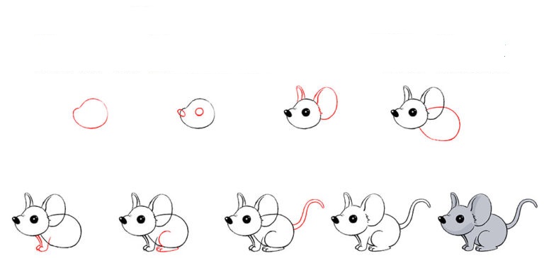 Символ 2020 года: рисунок. как нарисовать мышку, крысу карандашом? 30+ фото и идей