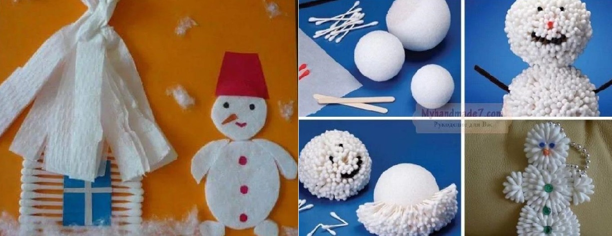 Как сделать снеговика легко и красиво из подручных средств? идеи поделок в домашних условиях
