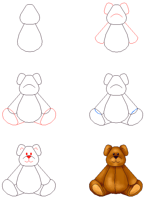 Как нарисовать медведя поэтапно 20+ уроков