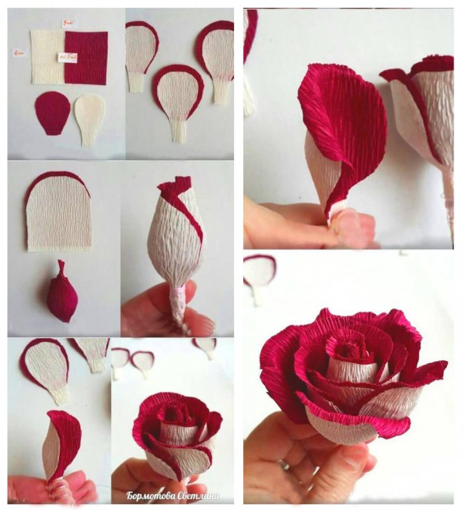 Оригинальные самодельные розы можно использовать как подарок или элемент декора Подборка пошаговых мастер-классов по созданию роз из бумаги своими руками