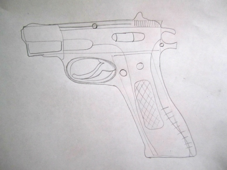Как нарисовать пистолет поэтапно карандашом (47 фото) - легкие мастер-классы по рисованию пистолета