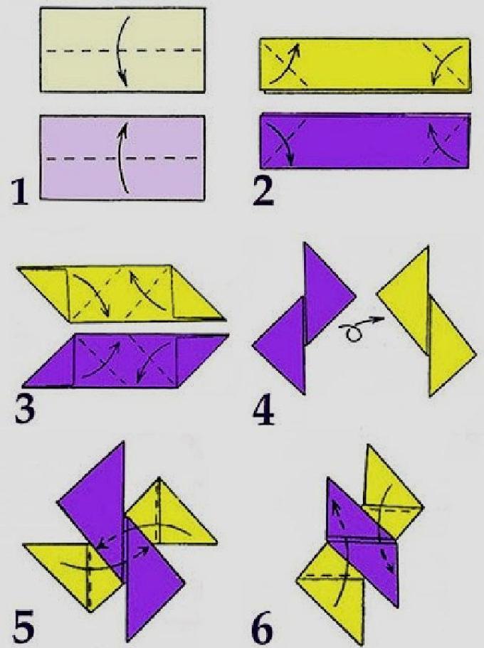 Тройной оригами сюрикен: пошаговая инструкция для начинающих Сюрикен нидзя в технике оригами - описание, как сделать поделку своими руками