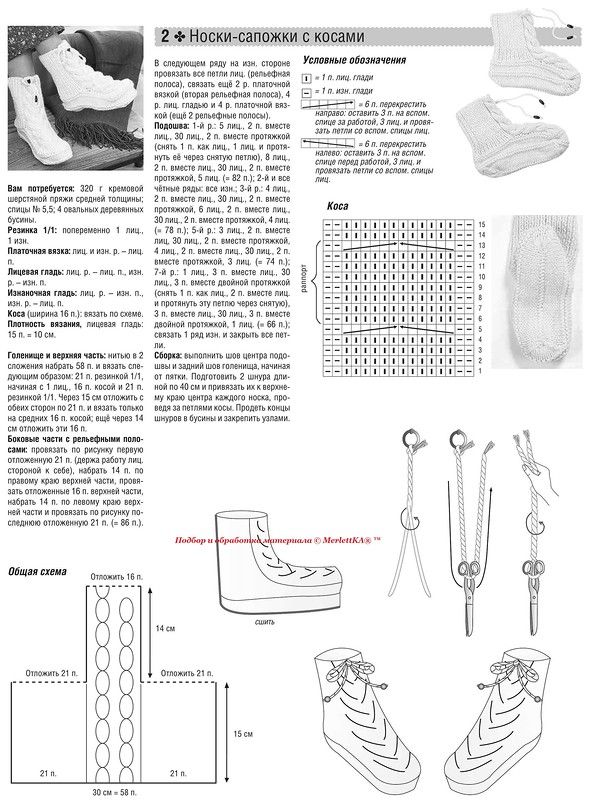 Домашние тапочки спицами - инструкция, как вязать своими руками (схема + фото)