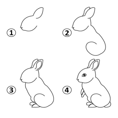Как нарисовать зайца  поэтапно 10 уроков