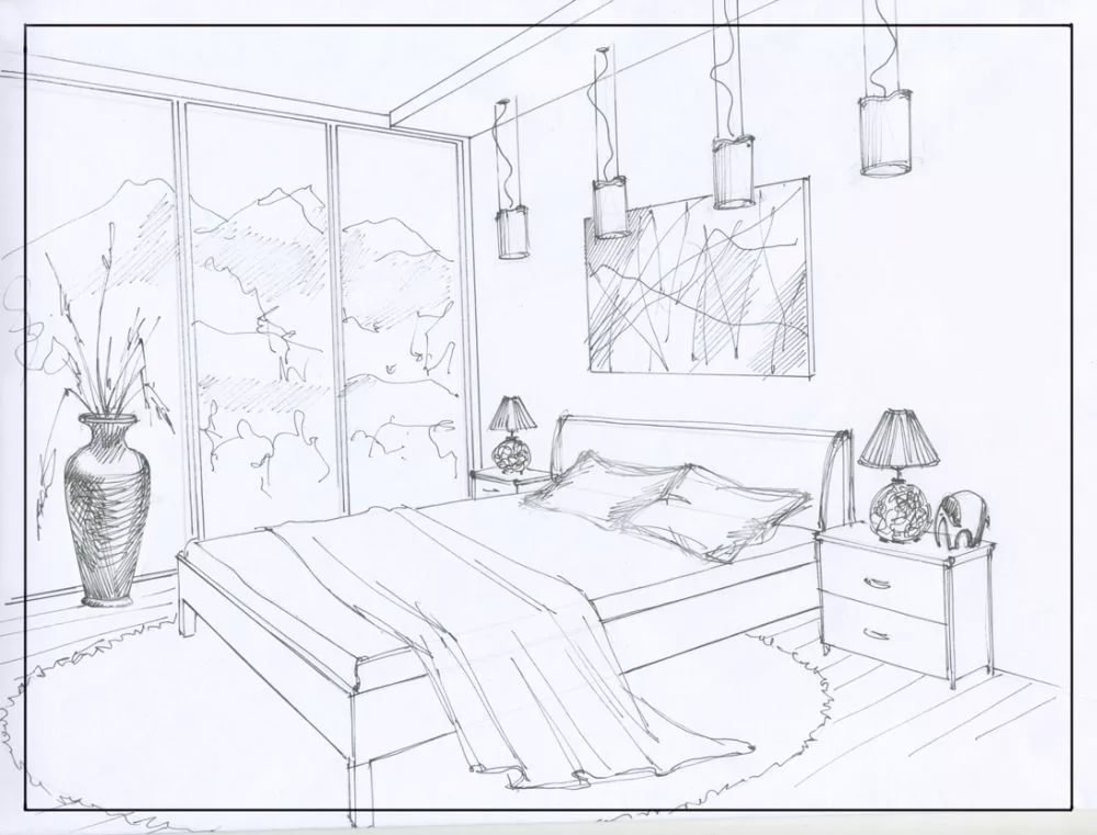Как нарисовать комнату карандашом и на компьютере — правильные варианты изображения пространства