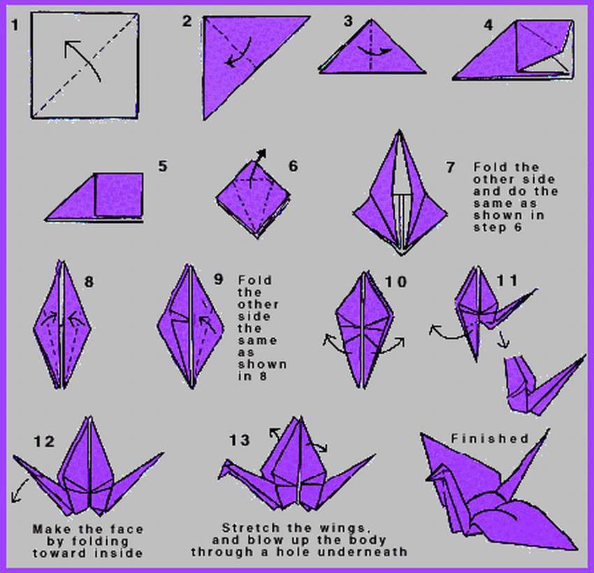 Журавль оригами из бумаги - 5 вариантов как сделать журавля своими руками с пошаговыми фото