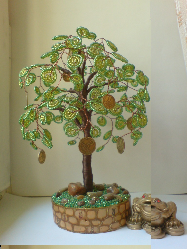 Денежное дерево из бисера своими руками, мастер класс с пошаговыми фото – блог о рукоделии и моде
