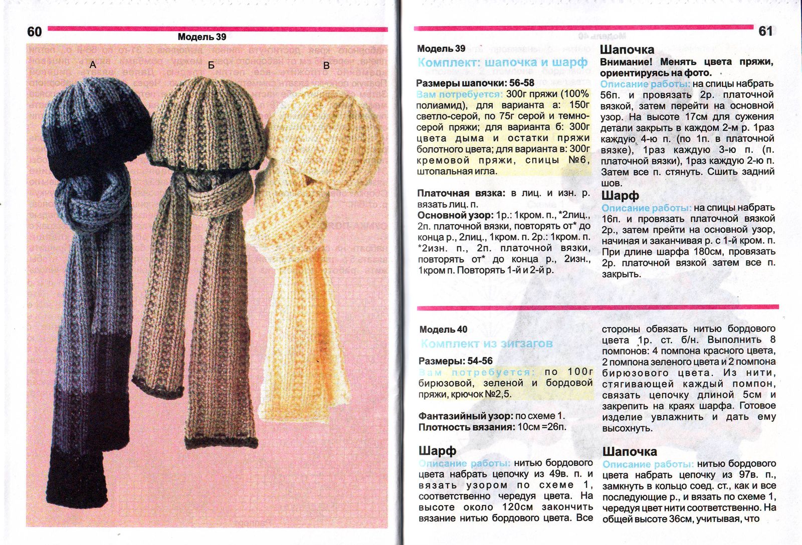 Вязание шарфа спицами для женщин с описанием и схемами