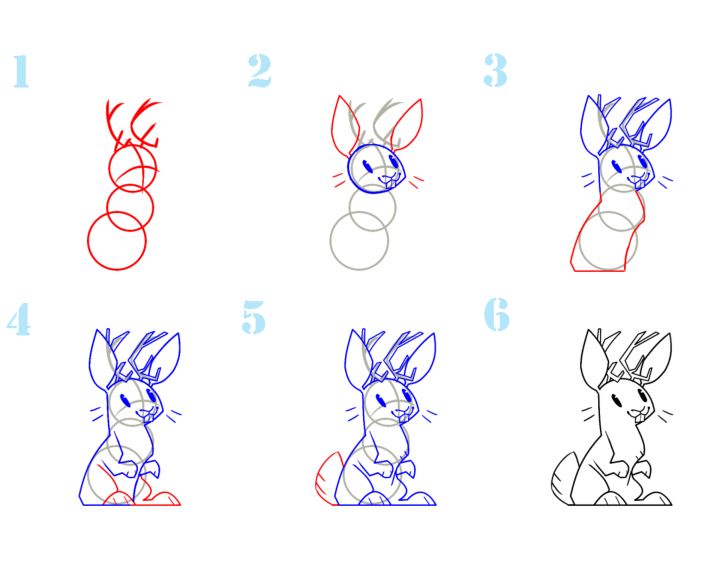 Как нарисовать кролика своими руками поэтапно: мастер-класс для детей