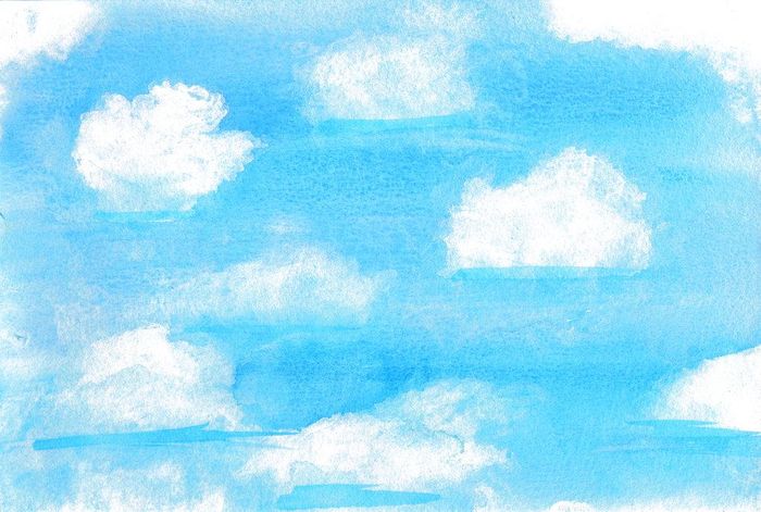 Как нарисовать голубое небо