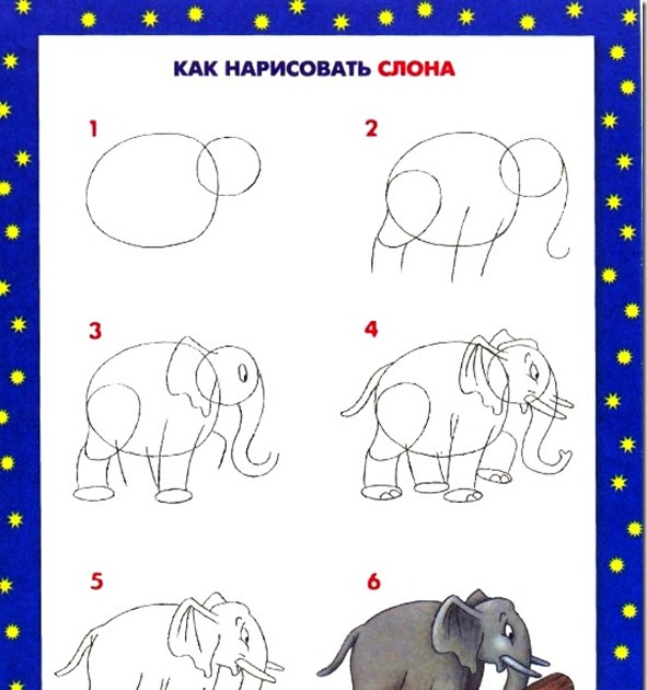 Как нарисовать слона поэтапно: 5 вариантов как легко и просто нарисовать слона карандашом