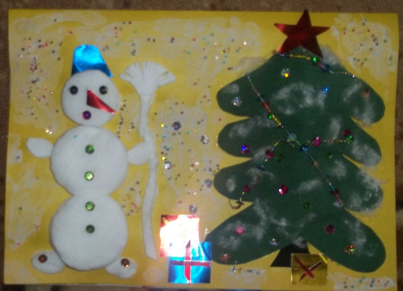 Снеговик из ваты своими руками. мастер-класс. видео