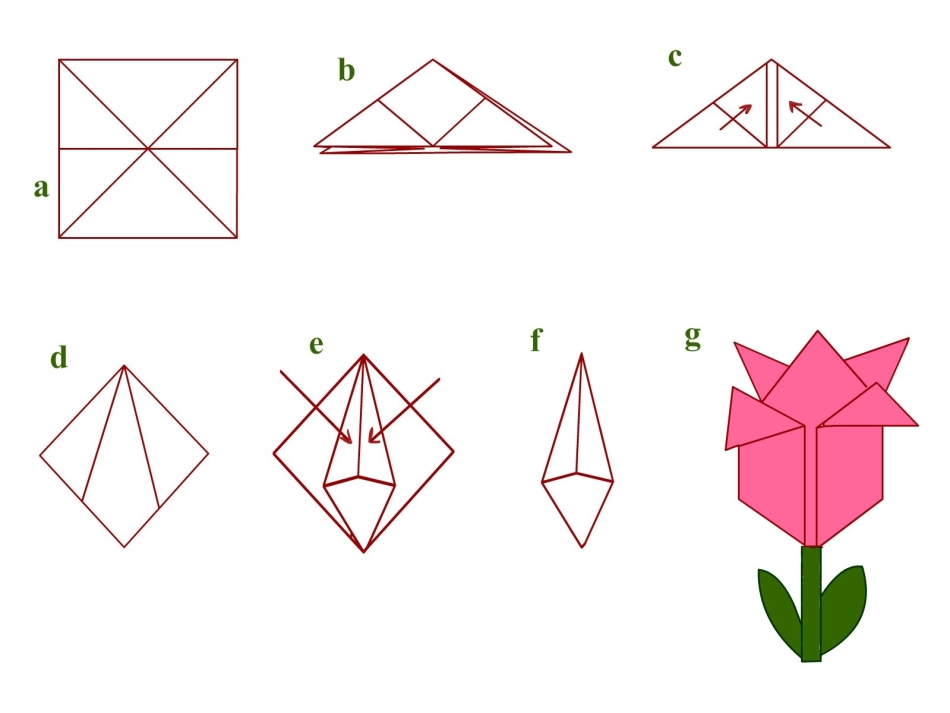 Красивый цветок оригами | море творческих идей для детей