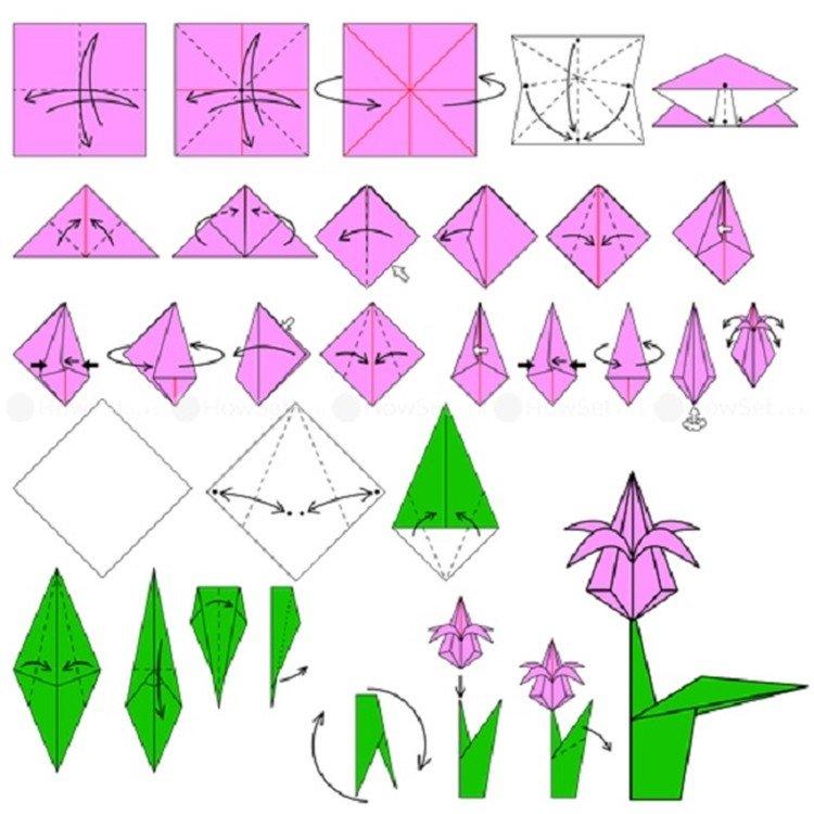 Цветы из бумаги - схемы и шаблоны для создания бумажных цветов