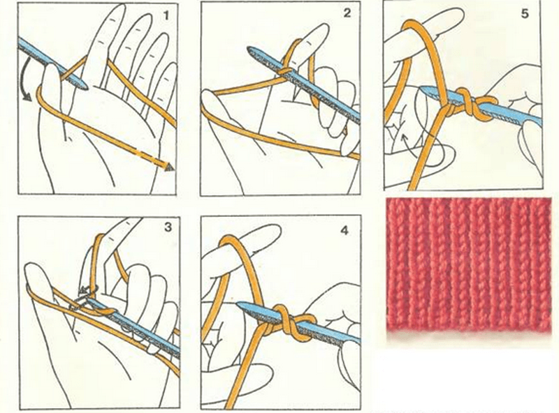 Итальянский набор петель спицами для кругового вязания с видео