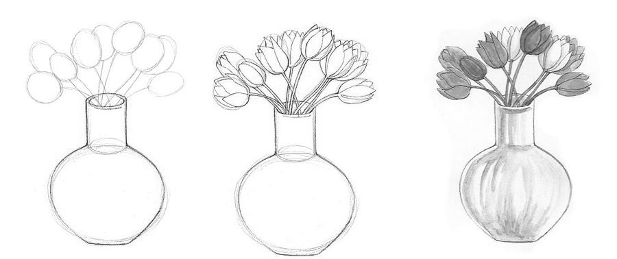 Как нарисовать вазу карандашом: поэтапный мастер-класс для начинающих