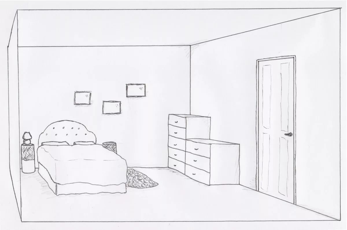 Дизайн комнаты от руки и описание метода прямой перспективы для начинающих Как нарисовать комнату - поэтапное описание метода угловой перспективы