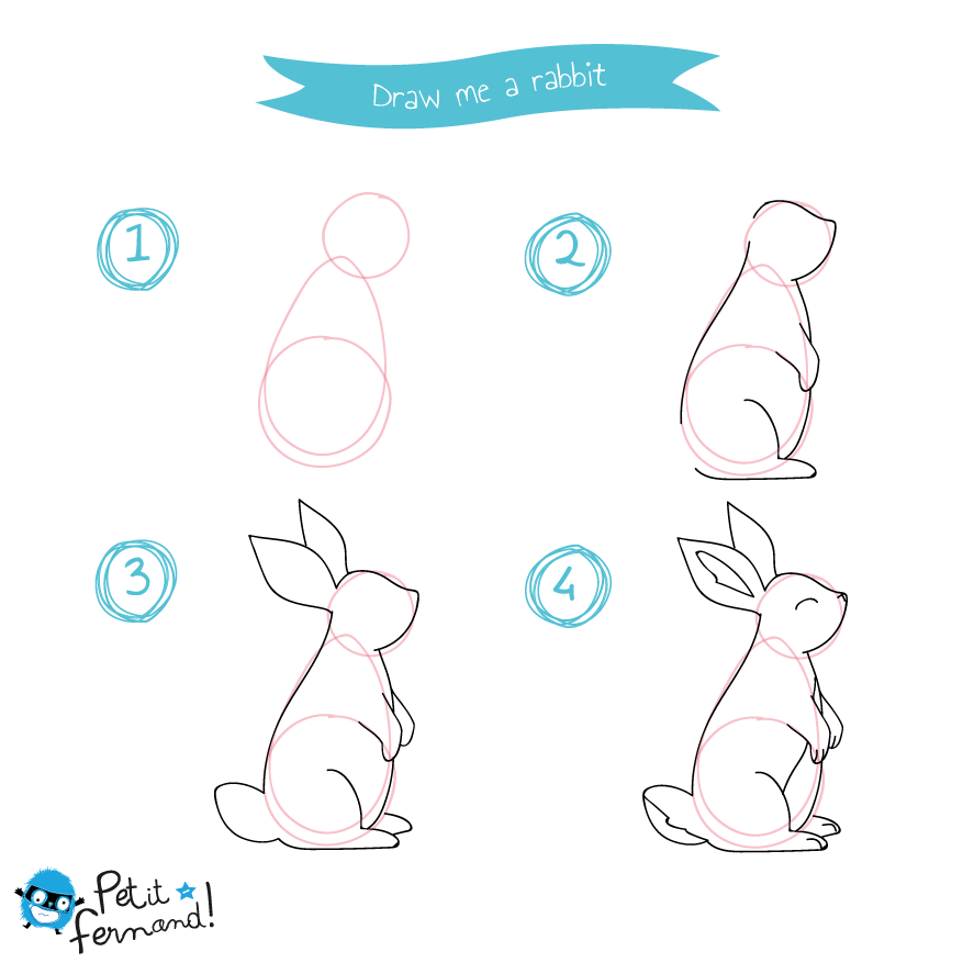 Как нарисовать зайца или кролика поэтапно карандашом: мастер-класс для детей