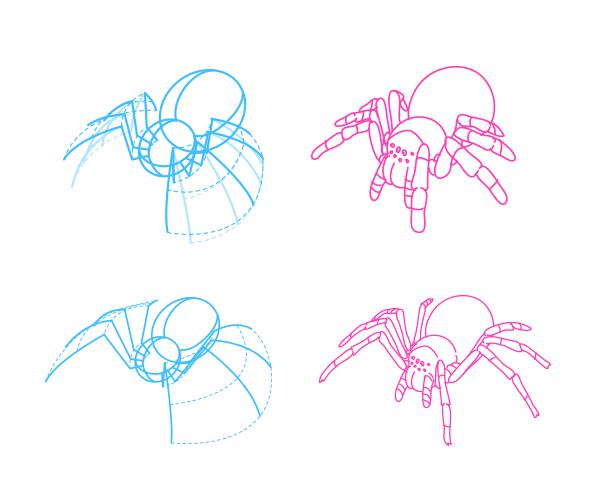 Как нарисовать человека паука легко по клеточкам поэтапно