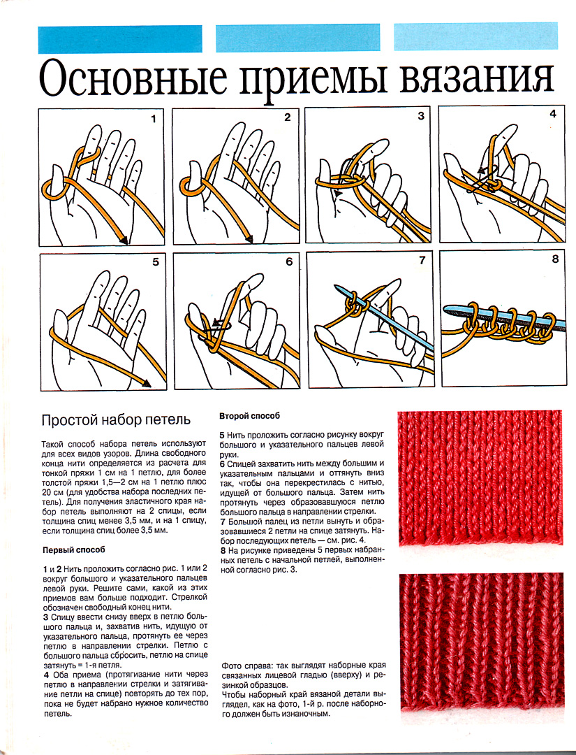 Как научиться вязать 2 спицами