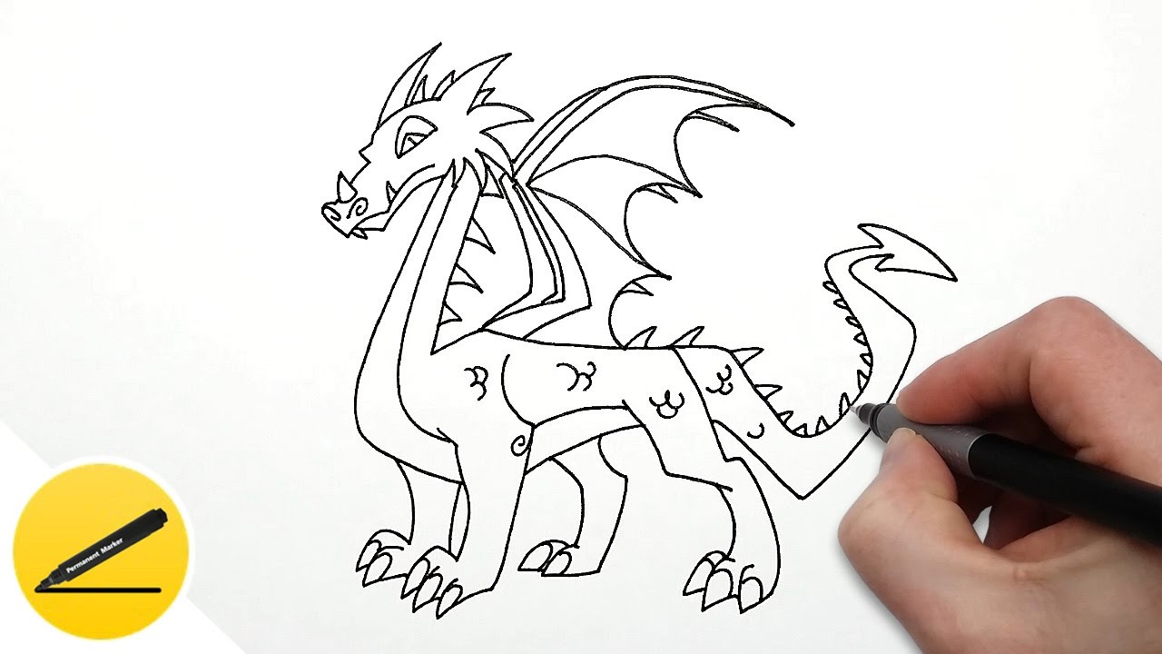 Как нарисовать дракона с одной и тремя головами: характер создания рисунка и подробные поэтапные мастер-классы