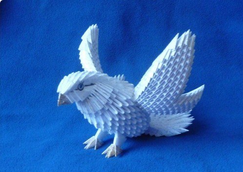 Летящий голубь. оригами. мастер-класс с фото