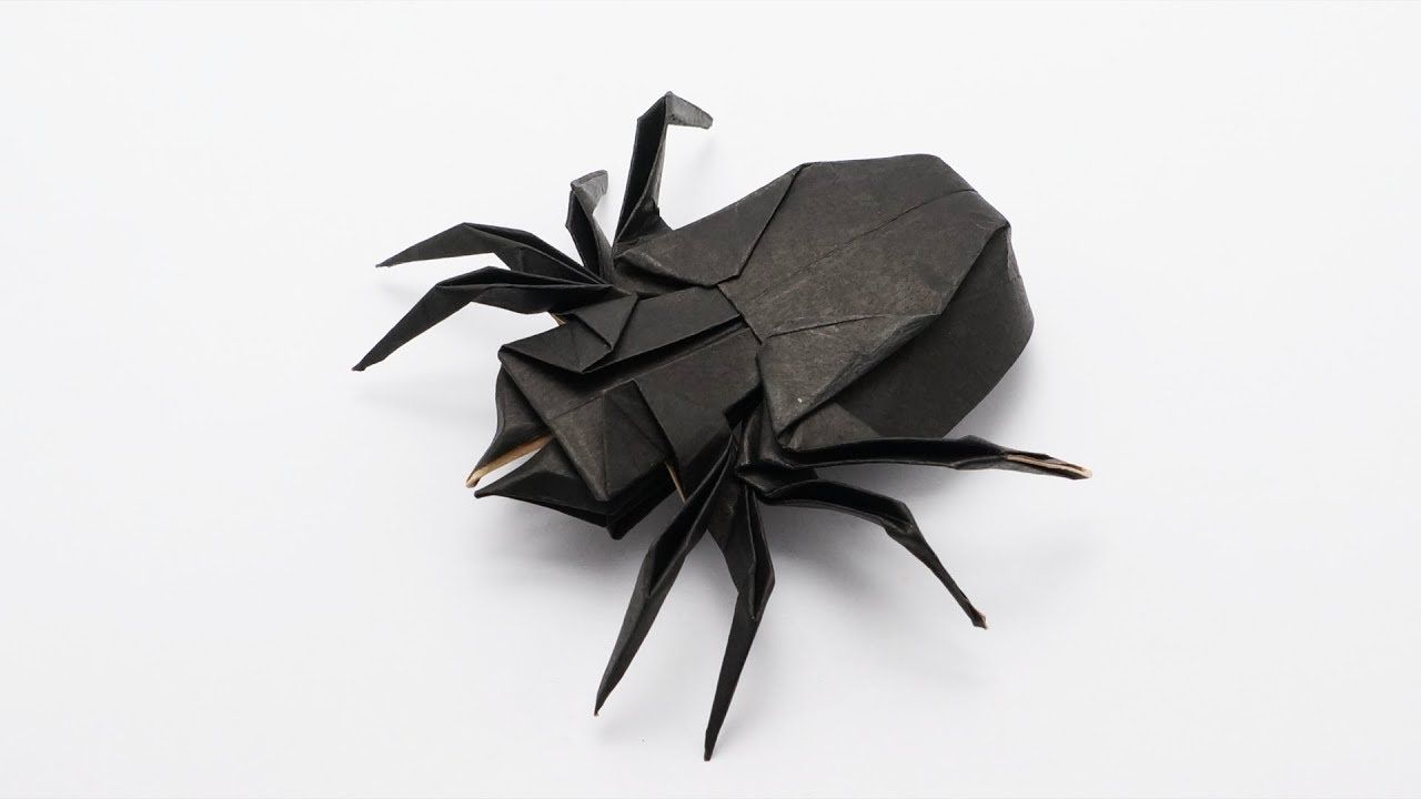Оригами паук из бумаги: пошаговая подробная схема сборки изделия в виде паука (65 фото)